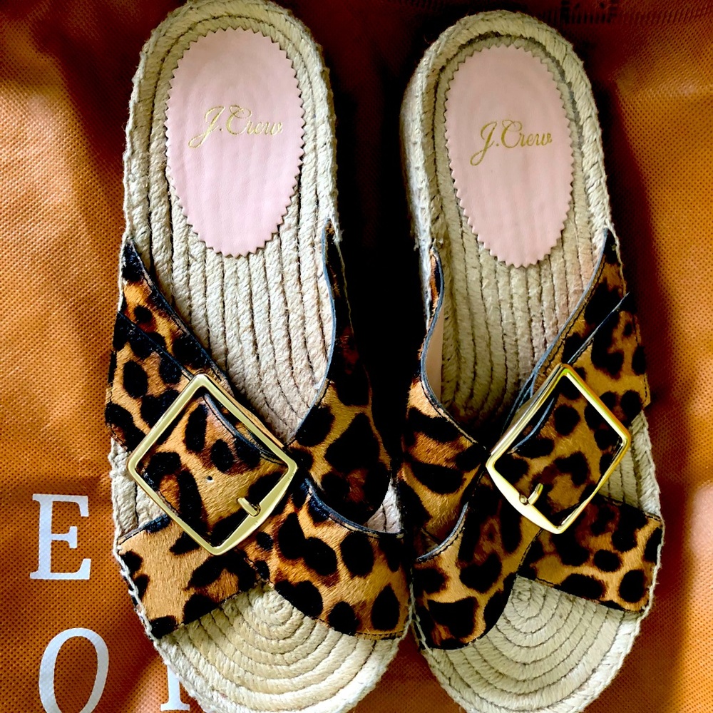 J. Crew Leopard Sandals